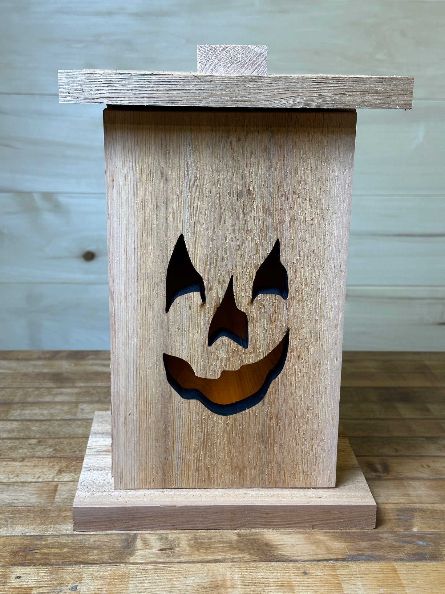 Themed Wood Lantern with Removable Front