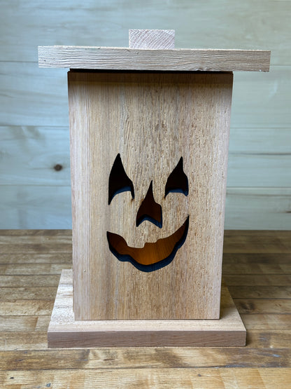 Themed Wood Lantern with Removable Front